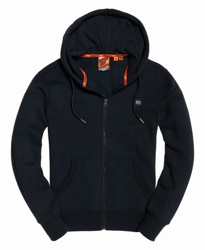 Superdry Collective Cipzár Férfi Kapucnis Pulóver Sötétkék | KMVXU8432